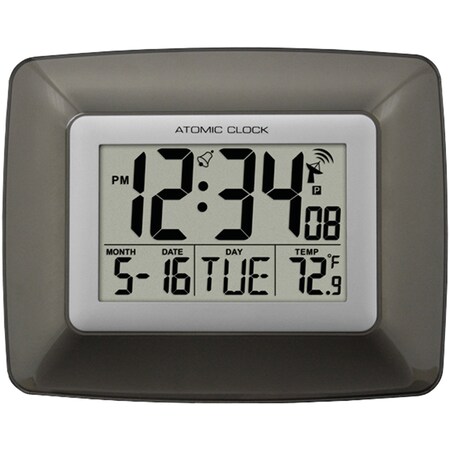 La Crosse Technology Atomic Digital Wall Clock with Indoor Temperature WS-8008U